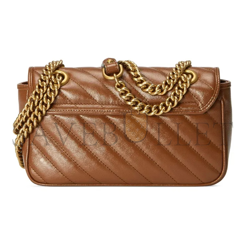 GUCCI GG MARMONT MINI MATELASSÉ SHOULDER BAG 446744 (22*13*6cm)